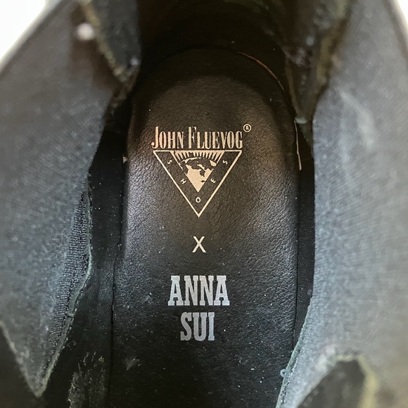 John Fluevog x Anna Sui Faux Furry Cow Print Booties US 9.5 EU 40 WITH BOX - Picture 5 of 9